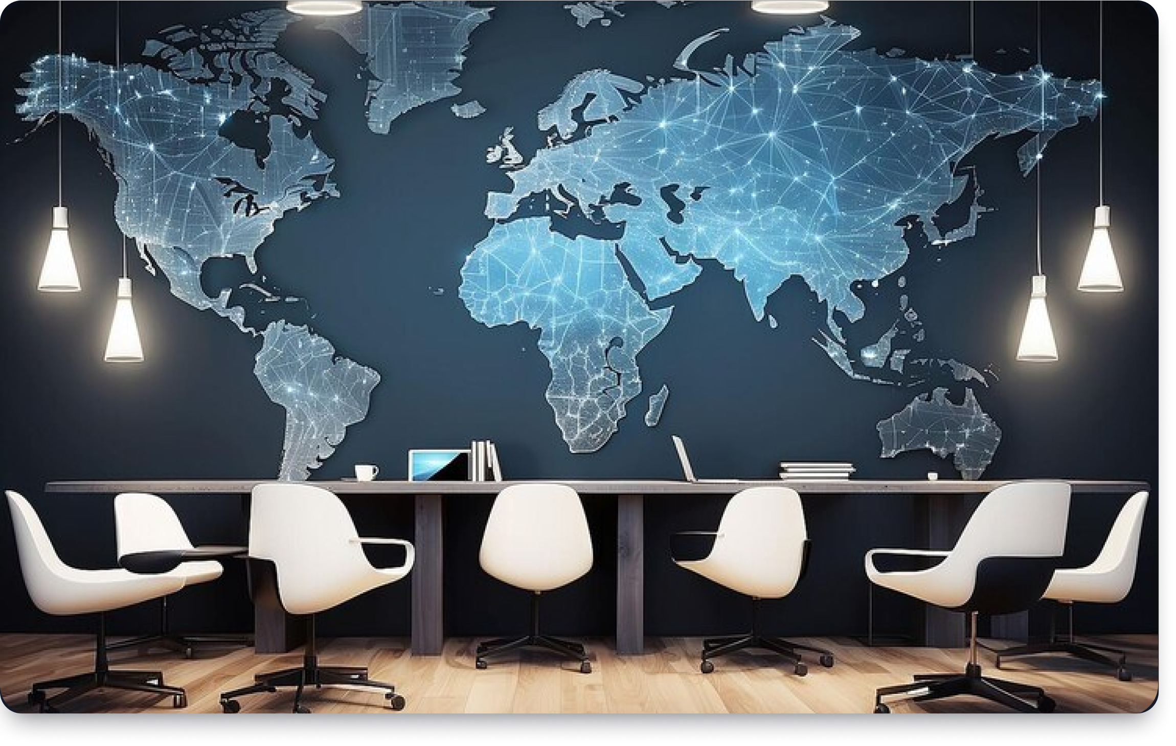 Global AI network visualization